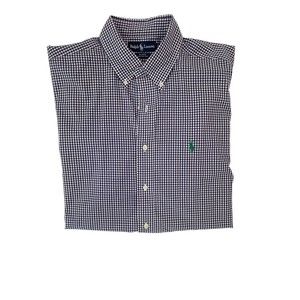 Ralph Lauren Men's Blake Plaid Button Up Long Sleeve Purple Shirt Size 2XL EUC